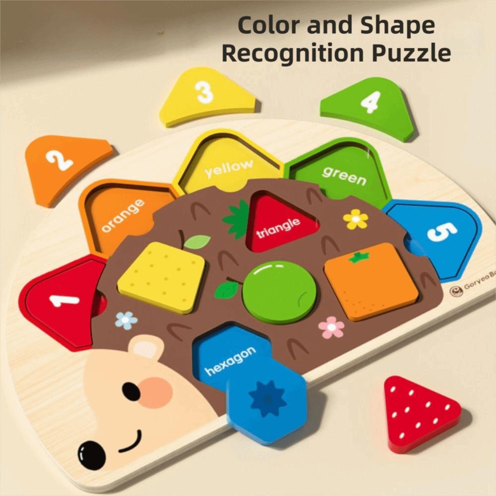 Cartoon Shape Montessori Puzzle Toy Colorful Design Tangram Jigsaw Game Wooden Puzzle Home Use
