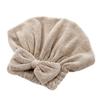 Coral Velvet Quick Dry Hair Hat Bath Cap Shower Head Super Absorbent Wrap Towel