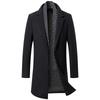 Autumn and Winter Wool Woolen Coat Men's Coat Fashion Scarf Medium and Long Woolen Coat Men's Coat