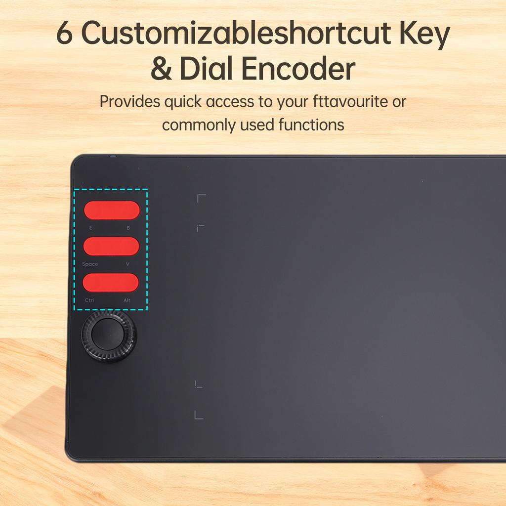 Graphics Drawing Tablet 7.68x4.80in Drawing Area Graphics Drawing Monitor with 16384 Pressure Levels 6 Shortcut Keys
