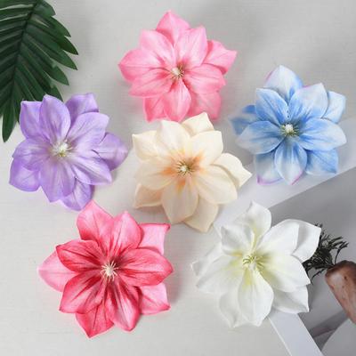 2 Stück Künstliche Lotusblütenköpfe Kleine Realistische Clematisblüten für DIY-Hochzeiten