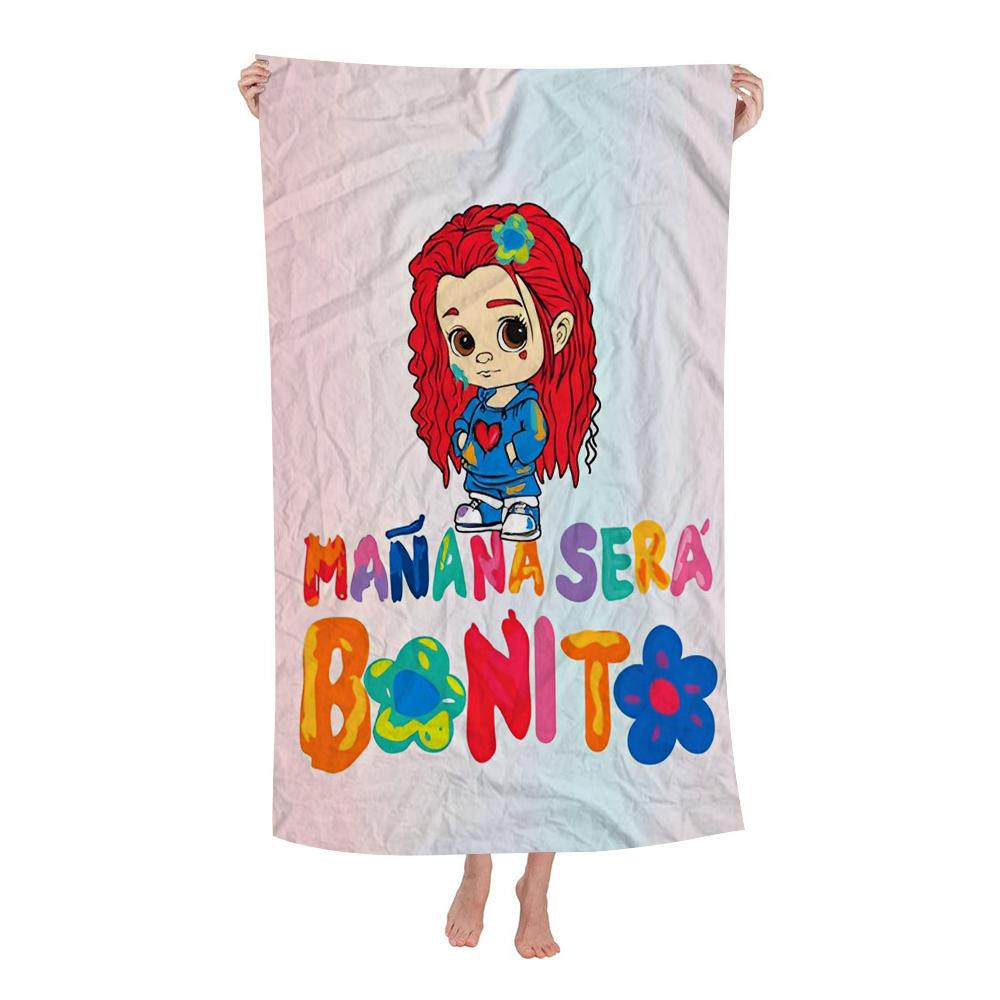 Karol g Manana Sera Bonito Beach Towels Shower Towel Sauna Travel Spa Microfiber Quick Dry Gym Accessories Cute Room Decor