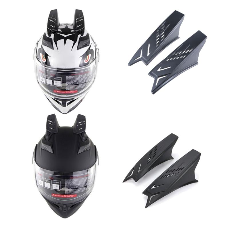 2 Pièces Cornes d'Oreilles de Casque Cornes de Casque de Moto Punk Scooter Scootor Dropship