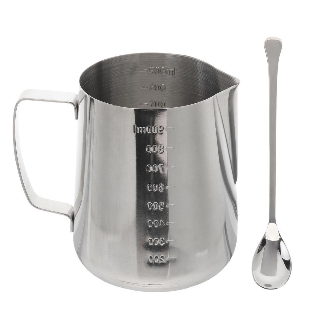 Kitchen Serving Pitcher Spoons Stainless Steel Cup Espresso Coffee with DIY Tool