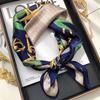 Keep Korean retro foreign style color scheme spring and autumn small square scarf silk scarf women's scarf versatile trench coat shirt decorative scar