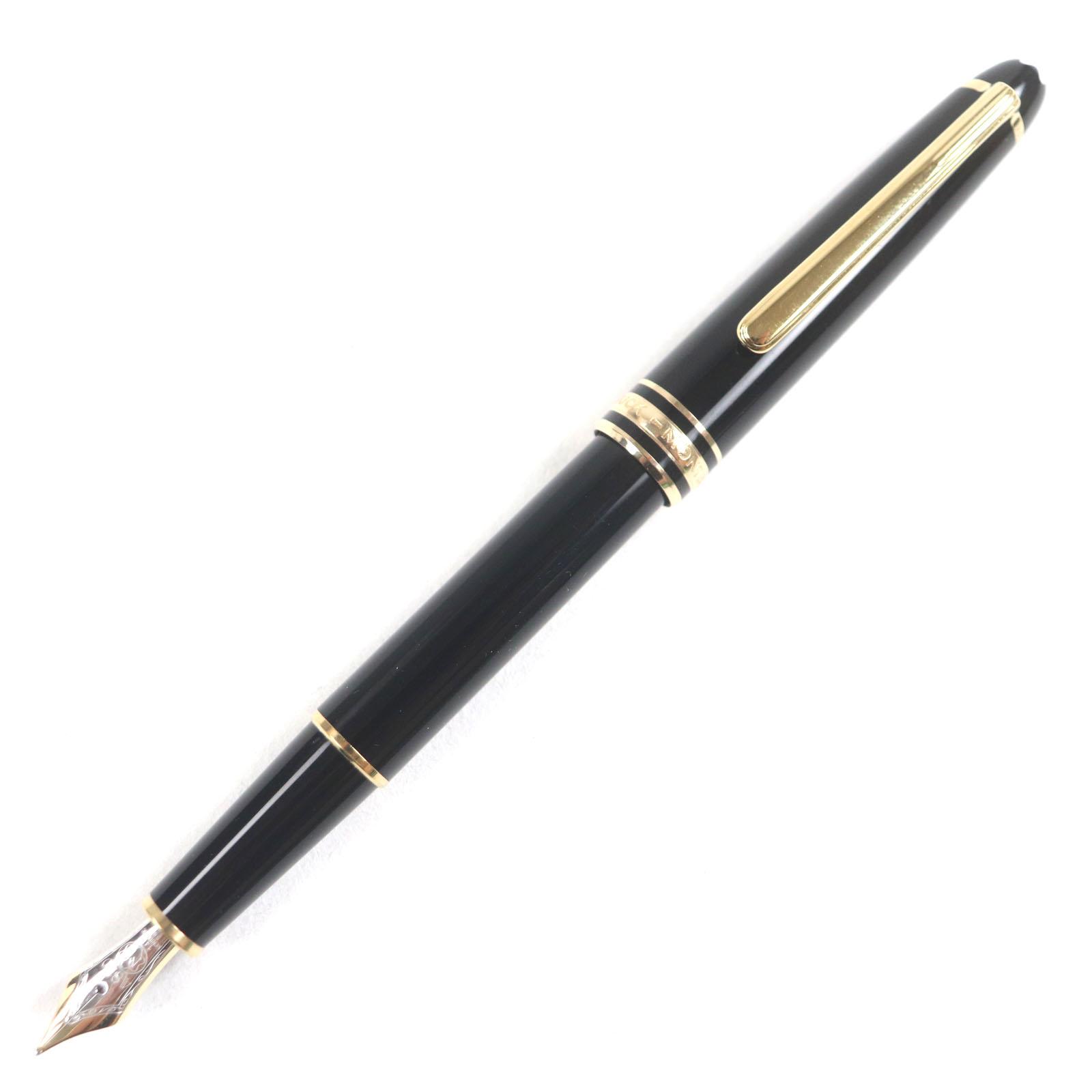 

Great MONTBLANC fountain pen Meisterstck white star Black gold 14K mens Used