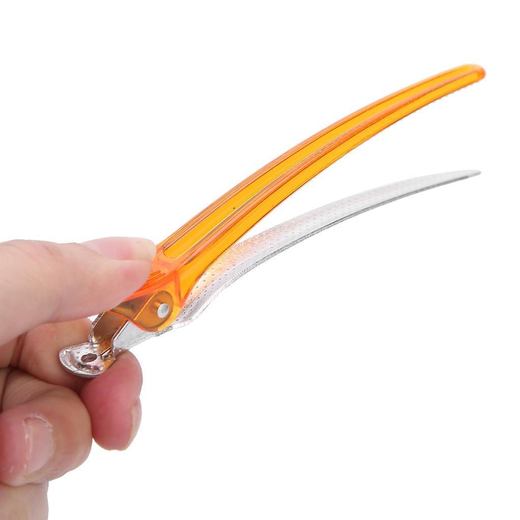 10pcs Salon NonSlip Styling Sectioning Clip Portable Duckbill Hair Clip Hairdressing Tool(Orange )