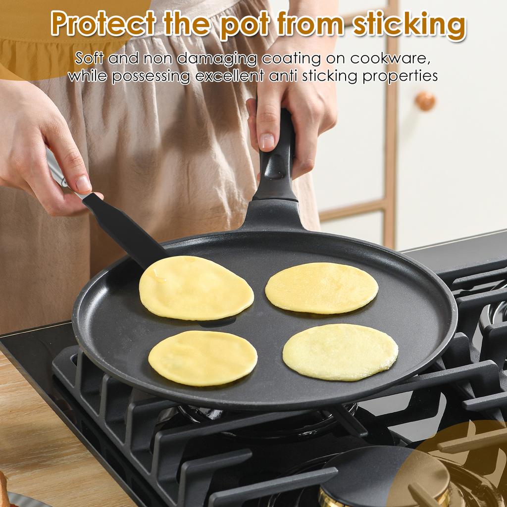 2 Stück Pfannkuchenschaber Spatel Edelstahl Pfannkuchenschaber und Spatel Set Teigverteilungswerkzeuge zum Kochen und Küchenhelfer