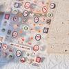 Cute Animals Bear Dog Cake Sweet Cherry Grid Bowknot Star Line Fruit Relief Self Adhesive Nail Art Stickers 5D Manicure Decals