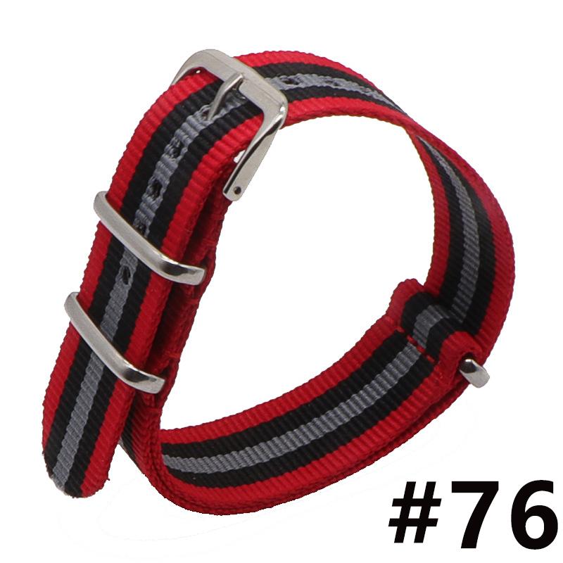 18MM 20MM 22MM Nylon Watch Band Sport Casual Straps Replacement With Stainless Steel Buckle For Men Women's Watch Accessories