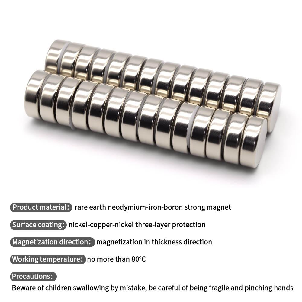 25x8mm Superstarker Neodym-Magnet N35 NdFeB Permanentmagnet Magnete Rund Starke Magnete Kühlschrank
