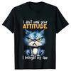 Funny Cat Sarcastic Antisocial Attitude  Tshirts For Unisex Angry Cat Tshirts Not Today Introvert Female Tee Shirts Femme