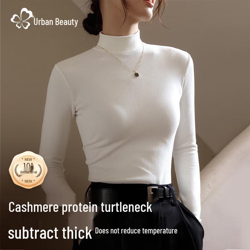 

Women s Mock Neck Ribbed Long Sleeve Base Layer Top L