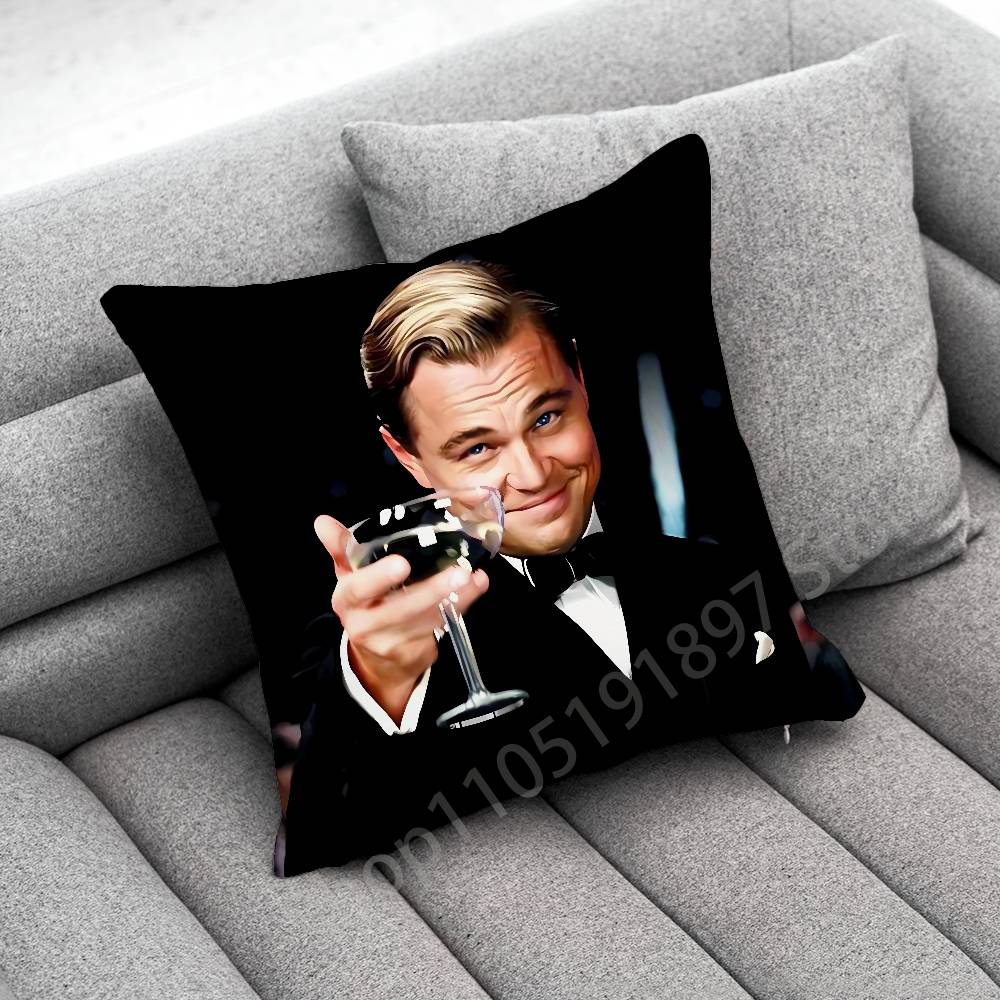 L-Leonardo D-DiCaprio Throw Pillow Case For 30x30cm 40x40cm 45x45cm 50x50cm 55x55cm Square Sofa Pillowcase Shell