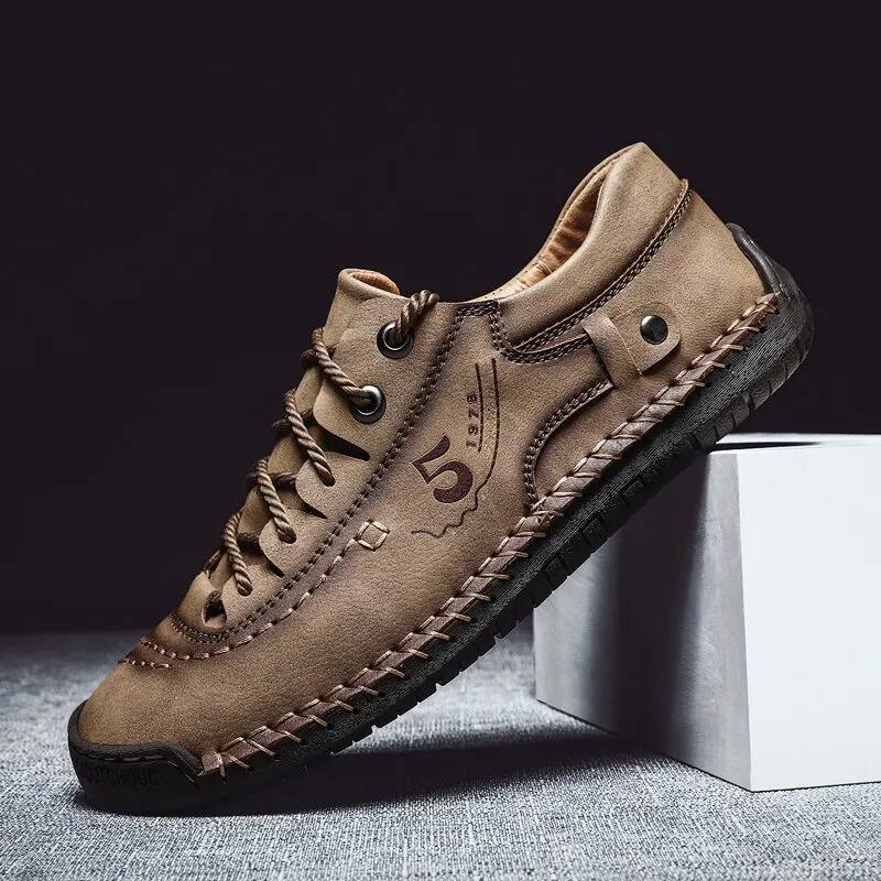 Shoes for Men Leather 2025 New Casual Shoes  Fashion Soft Homme Outdoor Comfortable High Quality Classic Ankle Non-slip Flats