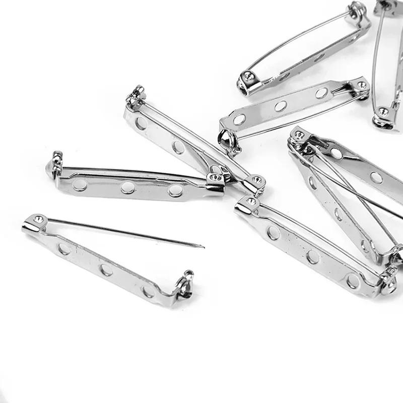 50 Stück Anstecknadeln Brosche Verschluss Rückseite Sicherheitsverschluss 25mm 1 Zoll Rollend DIY Zubehör Sicherheitsnadeln