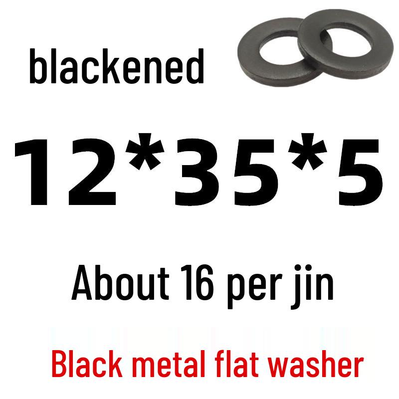 Thickened Black Iron Flat Washer for Screws, Non-standard Round Design