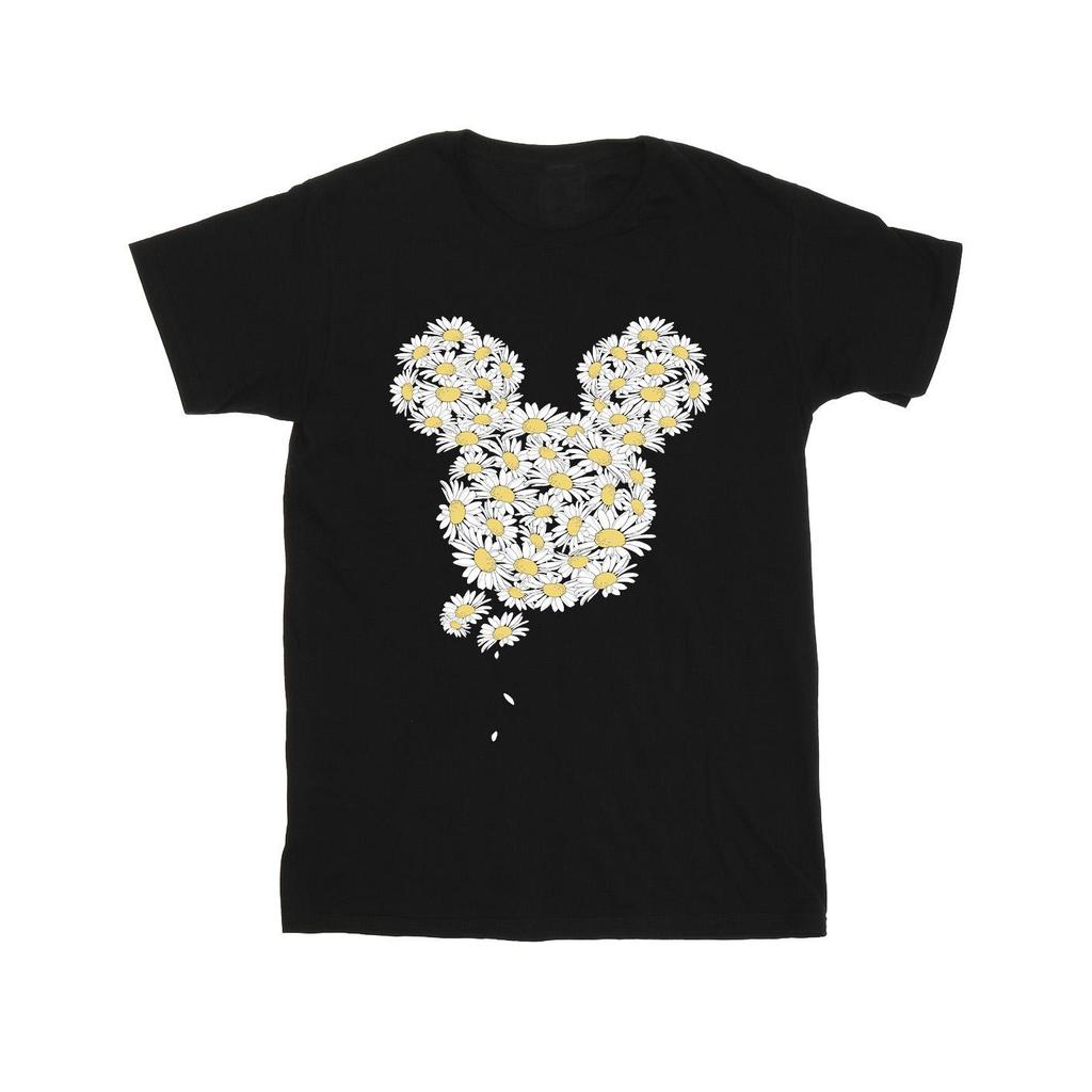 Mickey mouse Mens Chamomile Head Cotton T-Shirt