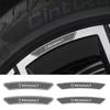 4pcs Car Styling Wheel Rims Racing Stickers Badges Auto Decoration For Renault DACIA Logan Scenic Loguna Kadjar Twingo S777