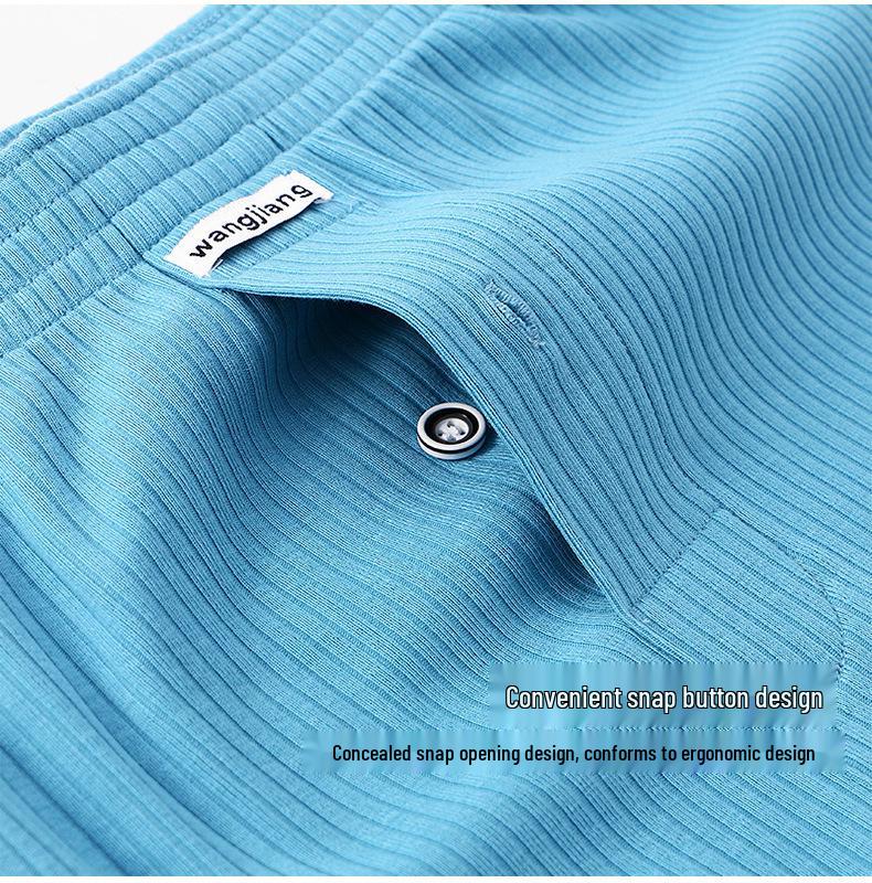 Men's Summer Cotton Ribbed Sport Shorts - Breathable, Solid Color, Plus Size Underwear