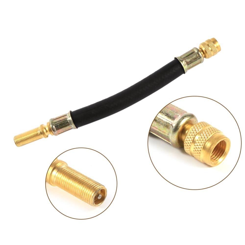 4PCS Flexible Rubber Tire Valve Extension with 2 Clamps Tyre Valve Extension Auto Shop