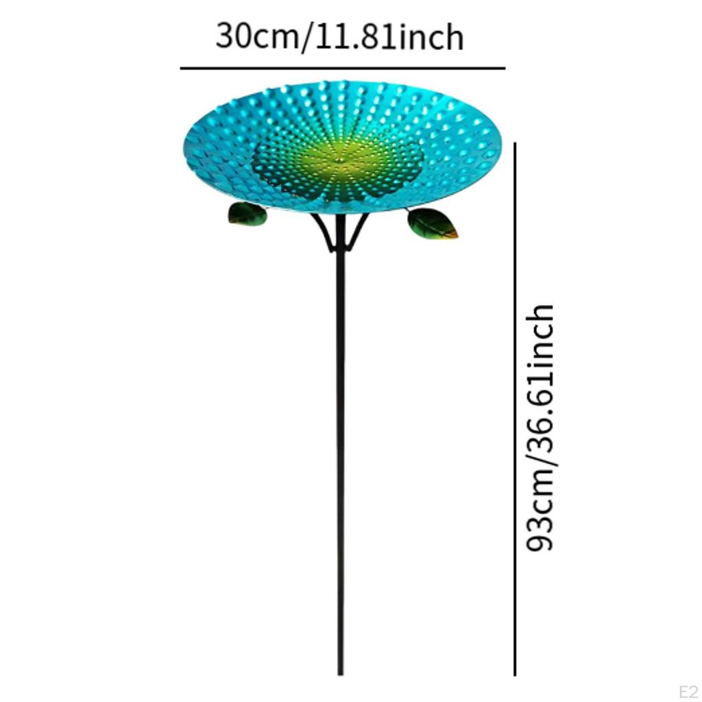 Bird Bath Feeder Stable Base Spacious Accessory Feeding Bowl Metal Ornament for Outdoors Garden