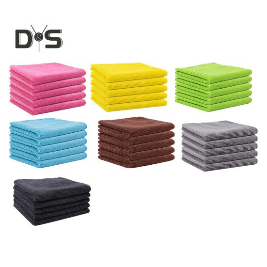 5Pcs 30x30cm Large Microfiber Cleaning Clothes Oil Stain Remover Highly Absorbent Reusable Kitchen Towels Set