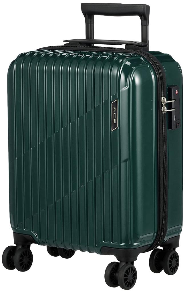 Ace Cresta Coin Locker Dark One Size Carry-On Suitcase, 20L, 2.3kg, 2-3 Nights, Size, 47cm, Green, 06314,