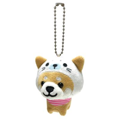 [LamPlanning] [Serie-3] Reisender Mameshiba Schlüsselanhänger Maskottchen Kugelkette Taschenanhänger Niedlich Flauschig Shiba Inu Mameshiba Beruhigend (Dichtung)