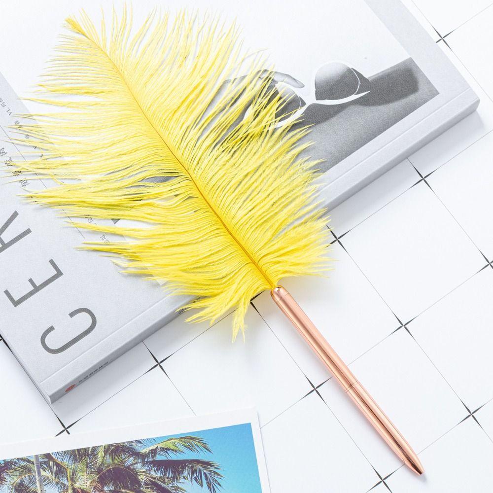 Quick-Drying Signature Pen Writing Smoothly Feather Ballpoint Pen Neutral Gel Pens  Stationery