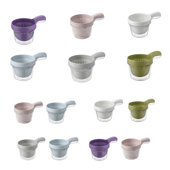 1/2Pcs Double Layer Drain Basket with Handle 2-in-1 Strainer Storage Container Small Vegetable Fruit Mini Berry Tomato Grape Washing Colander Bowl