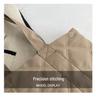 2024 Trendy Solid Color Large Quilted Shoulder Bag for Women - Simple Oxford Cloth Design
