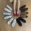 Dexun Shoes Women's 2025 New Silver Retro Versatile Casual Board Shoes Women's Versatile Flat Edge Forrest Gump Shoes Genuine Leather