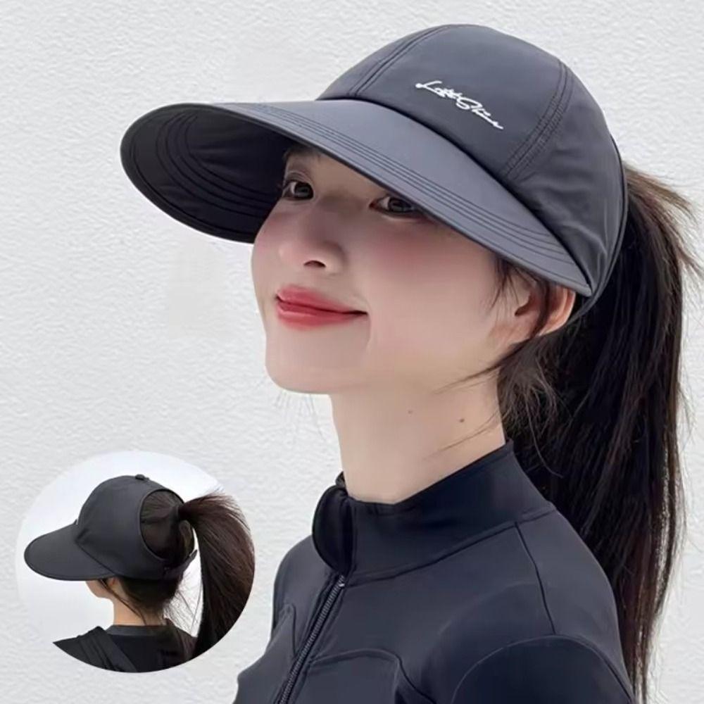 

Wide Brim Baseball Cap Breathable Peaked Cap Fashion Sun Hat Outdoor Sports рожевий