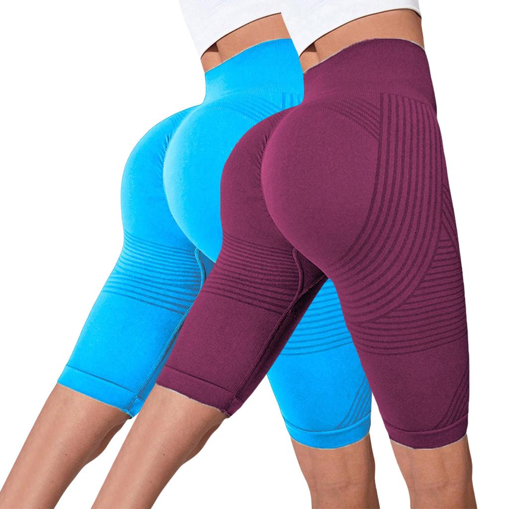 Pantalon de fitness sans couture décontracté pour femme, 2 pièces, avec effet push-up, coupe moulante et taille haute, pantalon de yoga Seach