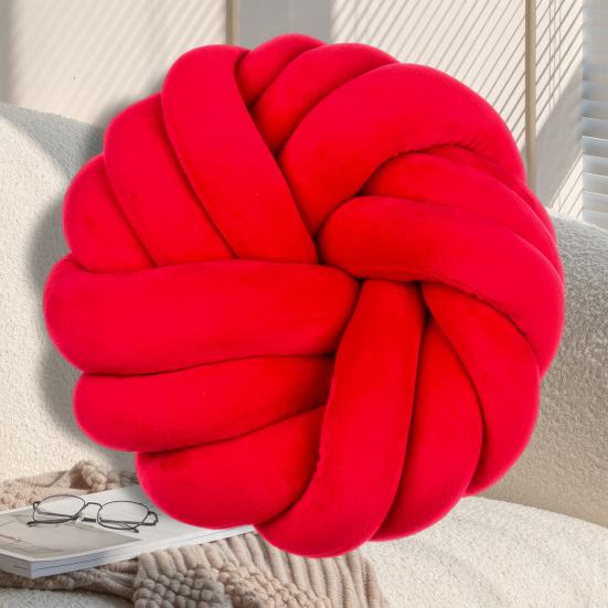 Great Filled Home Decoration Comfortable Knot Pillow Ball Round Handmade Throw Pillows Supply Knotted