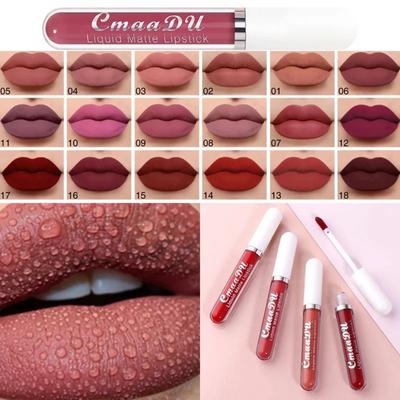 Rossetto liquido sexy di lunga durata in velluto opaco lucidalabbra trucco labbra bellezza donna rosso tazza antiaderente lucidalabbra impermeabile