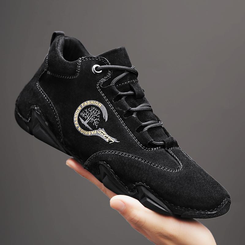 38-46 Высококачественная противоскользящая износостойкая модная повседневная кожаная — фото 5