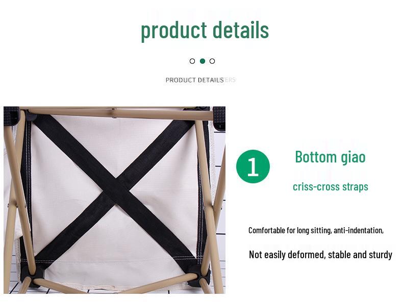 Chaise de Camping Pliante Portable d'Extérieur avec Logo Personnalisé - Parfaite pour la Pêche, le Croquis et les Sorties Printanières