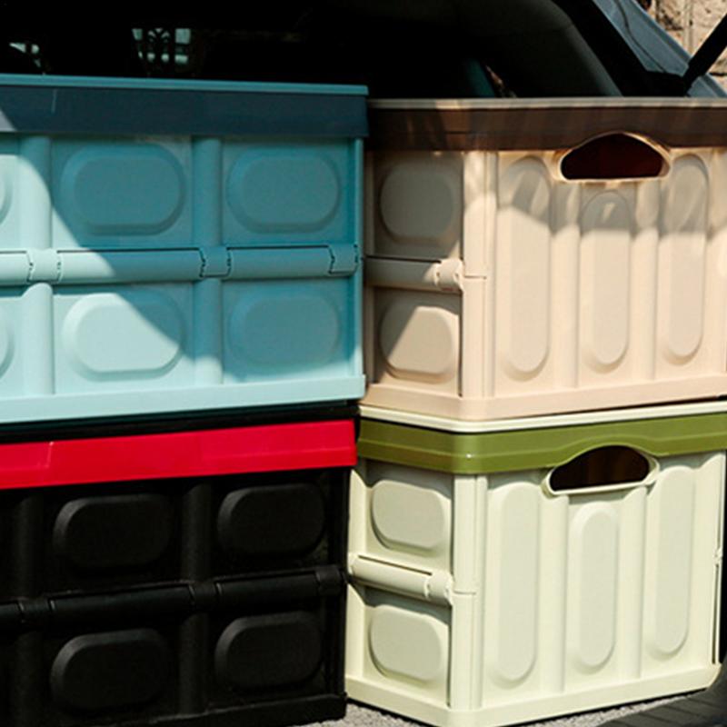 Foldable Storage Box 30L Book Box Stackable Outdoor Camping Storage Box Clothes Storage Box Multi-Function Car Storage Box For
