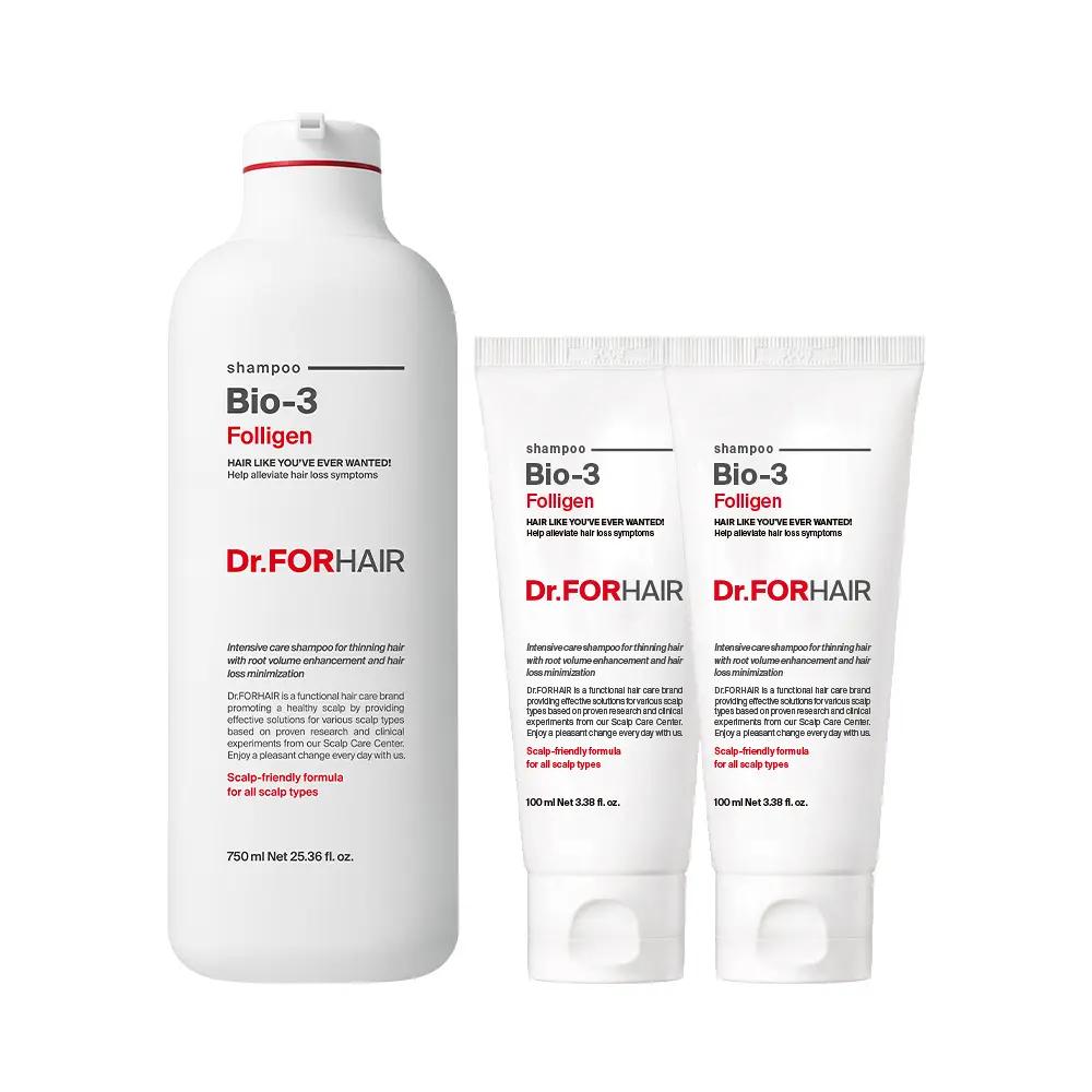DR.FORHAIR Polygene Bio-3 Shampoo 750 Ml + 200 Ml Hair Loss Symptom Relief (Large Size Shampoo Set)