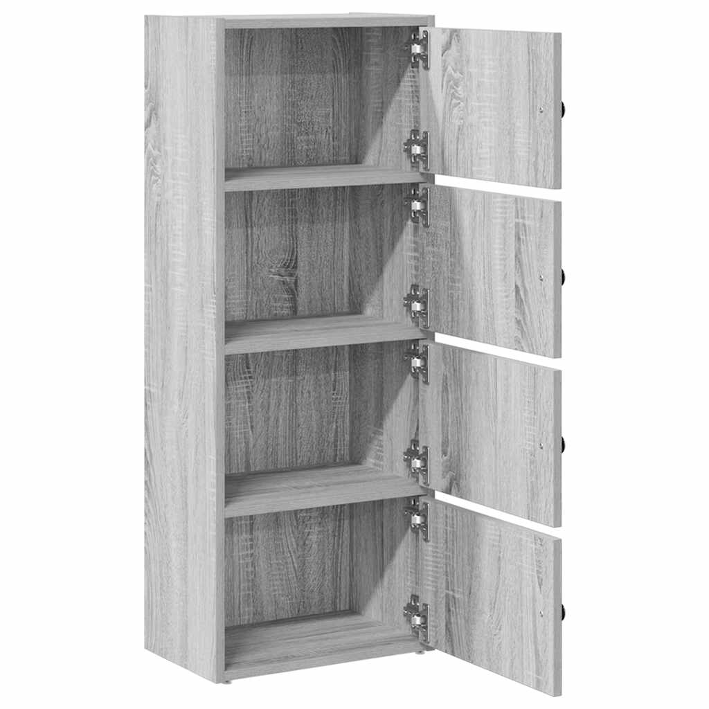 Bookshelf Grey Sonoma 40x24x102 cm Engineered Wood