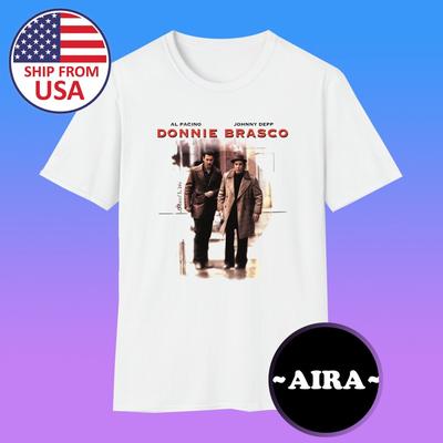 Donnie Brasco Film Al Pacino Retro Action Herren Weiß Größe S-5XL