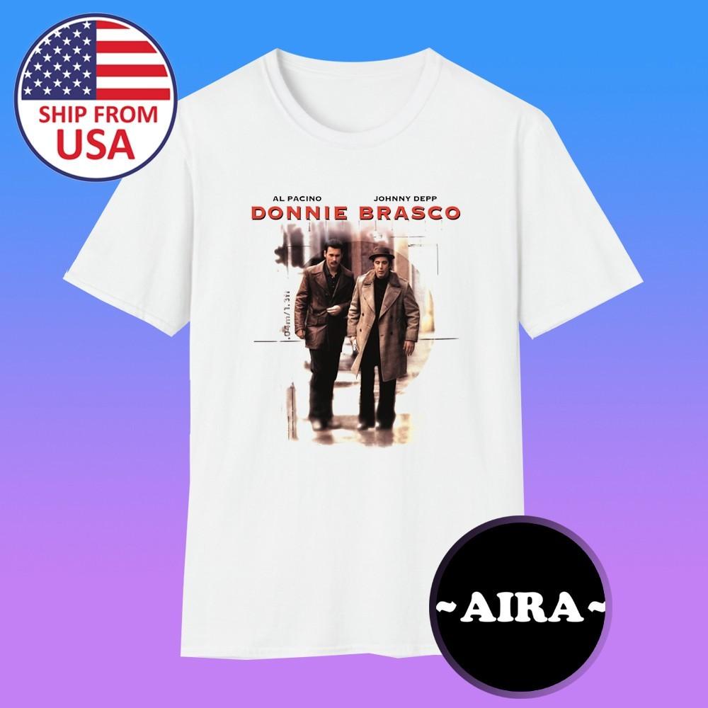 Donnie Brasco Movie Al Pacino Retro Action Men s White Size S-5XL L