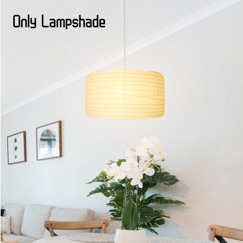 Paper Lamp Sheepskin Shades White Drum Shape Lantern Lampshade Living Room Decor