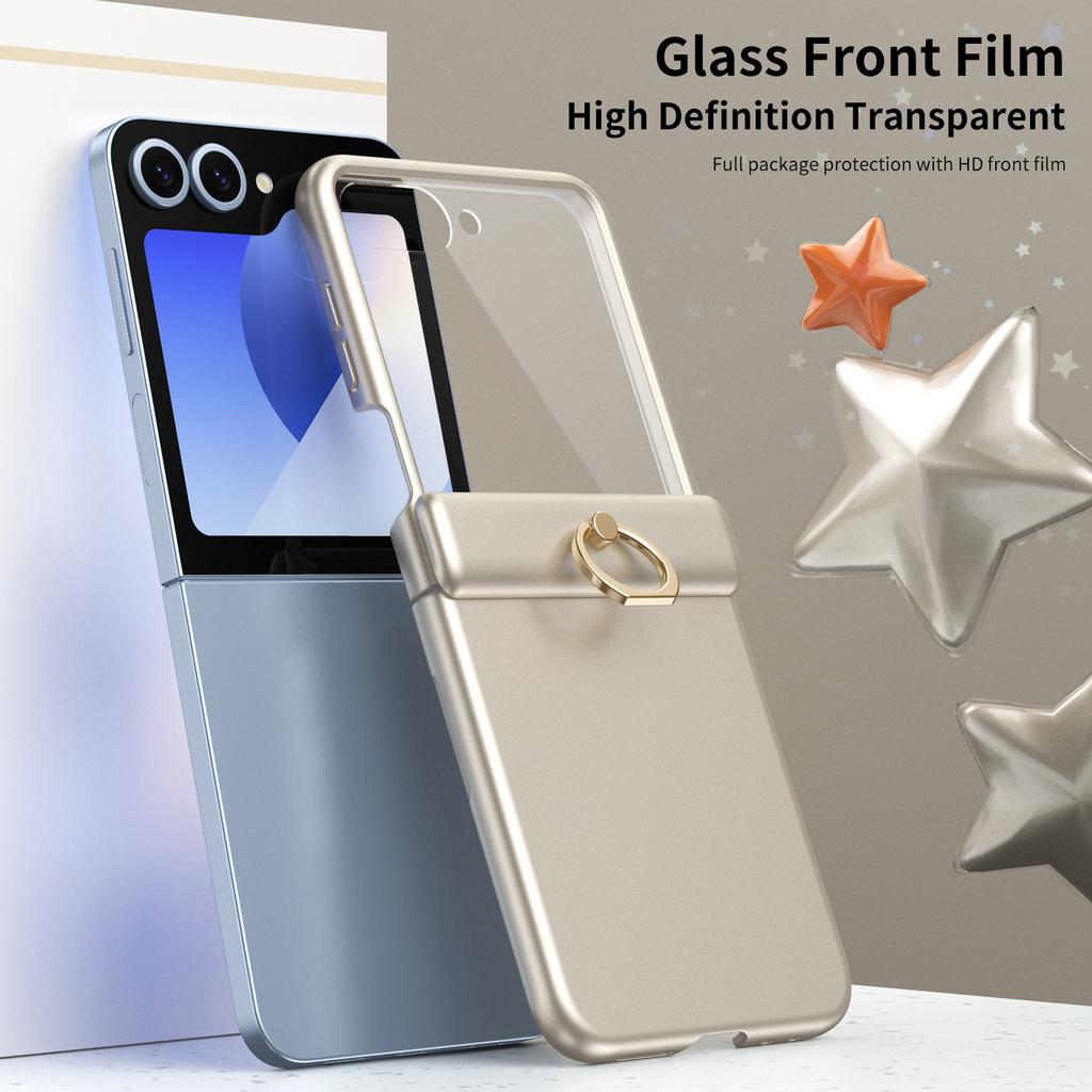 Applicable to Samsung Z Flip1/1 mobile phone case spring center axis hinge flip1/1/1 case membrane ring bracket sheath