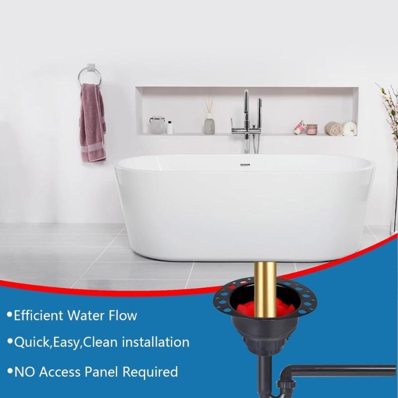 Bathtub Drain Rough Set Easy Installation Drain Systems Bath Drain Set Suitable for Freestanding Bath Installations