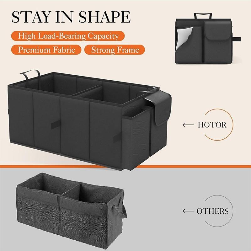 46L Car Trunk Organizer Collapsible Multi Compartment Car Organizer Foldable SUV Storage Car Accessories Car Interior Storage
