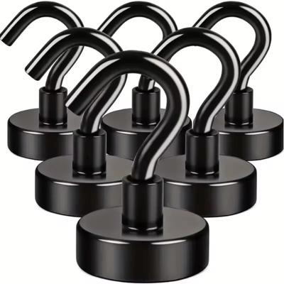 Strong Magnetic Hooks Punch-Free Wall Magnet Hook for Keys Coat Hanging Hanger Kitchen Fridge Bathroom Office Organizer