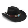 9.5Cm Large-Brimmed Woolen Hat, Western Cowboy Gift Hat, Men'S And Women'S Couple Hat, Ethnic Felt Hat